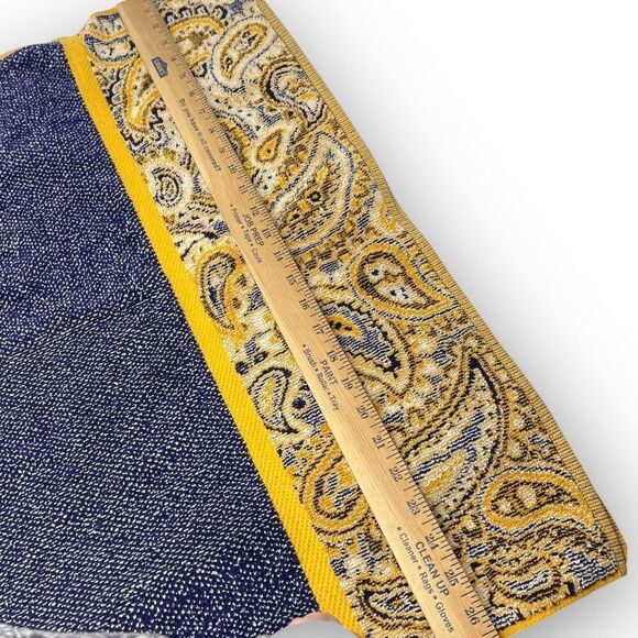 Vintage Fieldcrest Royal Velvet Bath Towel & Washcloth Set Paisley Holiday Gold - Picture 13 of 14